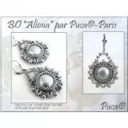 Cabochon rond en verre par Puca® 25 mm - Red Copper Mat x1