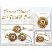 Cabochon rond en verre par Puca® 25 mm - Red Copper Mat x1