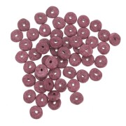 Perles Heishi rondelles en céramique 6.5x2.3 mm - Prune mat x30|raw }}