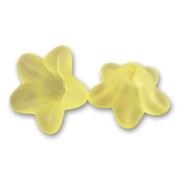 Fleurs  6x12 mm Jaune Frosted x10|raw }}