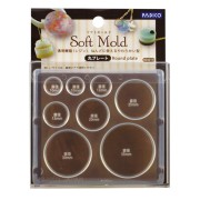 Moule silicone pour réaliser des cabochons ronds plats - Padico - pour résine x1