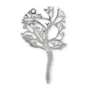 Pendentif arbre 43 mm rhodié x1