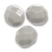 Grey - Facettes 8 mm Opaque Grey x20 Facettes 8 mm Opaque Grey x20