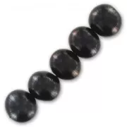 Perles d'eau douce 8 mm Dark Grey Irisé x4
