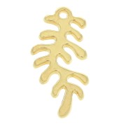 Breloque corail en zamac 20x10.5 mm - Doré à l'or fin x1|raw }}