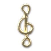 Breloque Clé de sol 21 mm doré à l'or fin x1