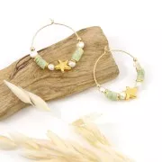 Perles rondelles Heishi en laiton - disques plats percés 4x0.8 mm - Doré à l'or fin x10