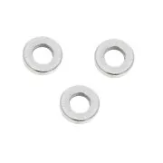 Perles rondelles Heishi en laiton disques plats percés 4x0.8mm Placage Argent fin vieilli x10