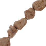 Perle irrégulière 15 mm Howlite teintée - Café x1|raw }}