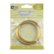 Fil de laiton brut Artistic Wire 1.29 mm anti-ternissement x3m