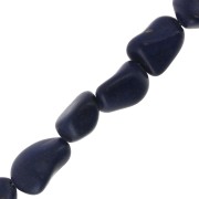 Perle irrégulière 15 mm Howlite teintée - Bleu Marine x1|raw }}