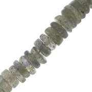 Perles Heishi rondelles en pierre gemme 5x2 mm - Labradorite x20|raw }}