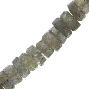 Perles Heishi rondelles facettées - en pierre gemme 5x2 mm - Labradorite x20|raw }}