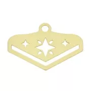 Embout tissage perles Miyuki 11/0 exclu Perles & co Etoile 18 mm Doré à l'or fin