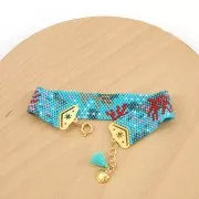 Embout tissage perles Miyuki 11/0 exclu Perles & co Etoile 18 mm Doré à l'or fin