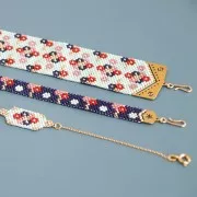 Embout tissage perles Miyuki 11/0 exclu Perles & co Etoile 18 mm Doré à l'or fin