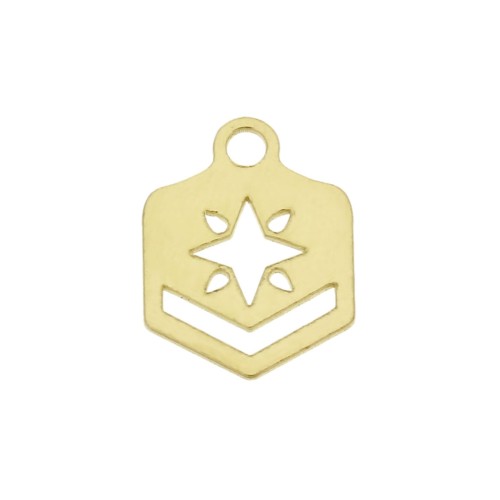 Embout tissage perles Miyuki 11/0 exclu Perles & co Etoile 9 mm Doré à l'or fin