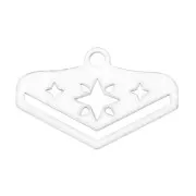 Embout tissage perles Miyuki 11/0 exclu Perles & co Etoile 18 mm Argenté