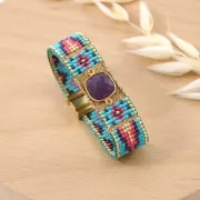 Fil à broder métallisé tressé 4 - Au ver à soie pour broderie Turquoise (029) x10m