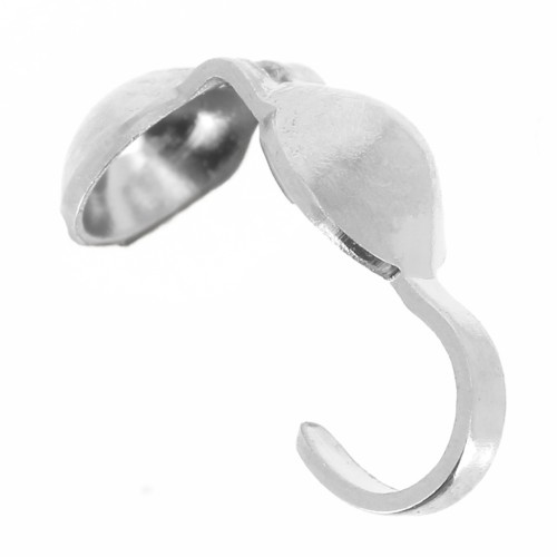 Cache noeuds  4 mm argenté  x24