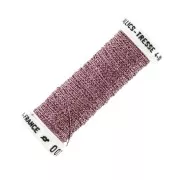 Fil à broder métallisé tressé 4 Au ver à soie pour broderie Rose (007) x10m