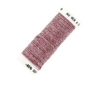 Fil à broder métallisé tressé 16 Au ver à soie pour broderie - Rose (007) x10m