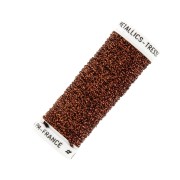 Fil à broder métallisé tressé 16 Au ver à soie pour broderie Orange Noir (035)x10m