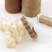 Fil à broder métallisé tressé 16 Au ver à soie pour broderie Noir Cuivré(020) x10m