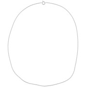 Tour de cou maille paloma1,3 mm Placage argent finx 45 cm|raw }}