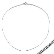 Tour de cou maille serpentine 1,1 mm argenté vieilli x 45 cm