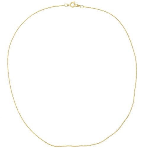 Tour de cou maille serpentine 1,1 mm Doré à l'or fin x 45 cm