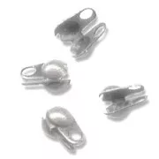 Embouts pour chaîne maille boule 1,5 mm argenté vieilli x50