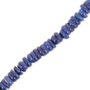 Perles rondelles Heishi nacre teintée 6 mm Bleu Nuit x41 cm