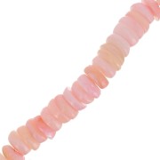 Perles rondelles Heishi nacre teintée 6 mm - Rose x39cm|raw }}