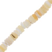 Perles rondelles Heishi nacre teintée 6 mm Beige x39cm