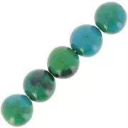 Perles rondes 10 mm pierre gemme Chrysocolle x5