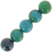 Perles rondes 6 mm pierre gemme Chrysocolle x15|raw }}