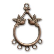 Intercalaire oiseaux 36 mm cuivré vieilli x1|raw }}