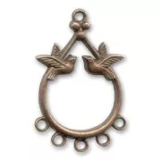 Intercalaire oiseaux 36 mm cuivré vieilli x1