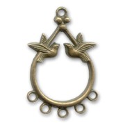 Intercalaire oiseaux 36 mm bronze x1
