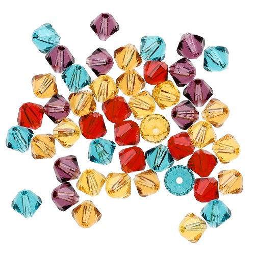 Mix de Toupies en cristal PureCrystal 5328 4 mm Pop x50