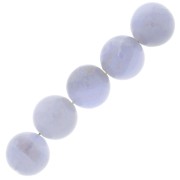 Perles rondes 4 mm pierre gemme Agate Bleue x20|raw }}