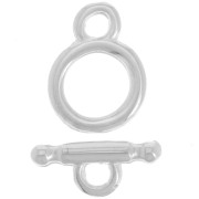 Fermoirs T pour bracelet ou collier 13 mm - Argenté  x1|raw }}