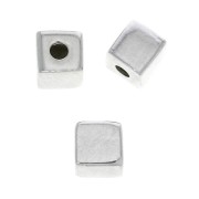 Perle Cube 4 mm en Argent 925 pour créations de bijoux fantaisie x1