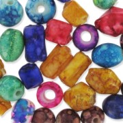 Assortiment de perles en pierre aspect marbré x30g|raw }}