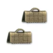 Embouts à serrer décorés 10 mm bronze x4