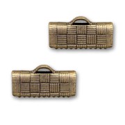 Embouts à serrer décorés 13 mm bronze  x4|raw }}