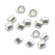 Tubes à écraser 1,5x2 mm en Argent 925 x50