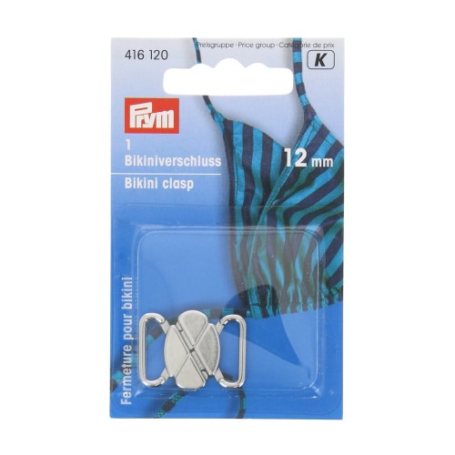 Attache Maillot de bain métal 12 mm - Prym - forme trèfle - Argenté x1