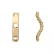 Intercalaires 3 trous - BowTrio - 18x4 mm doré rose x10
